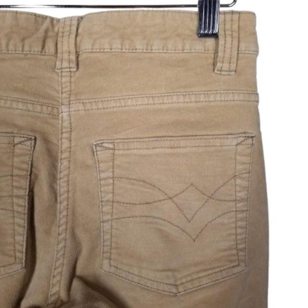 H&M Logg Velvet Pants Women's Size 4 Beige/Tan Stitch Pockets Bootcut
